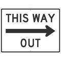Nmc This Way Out With Arrow Sign, TM535J TM535J